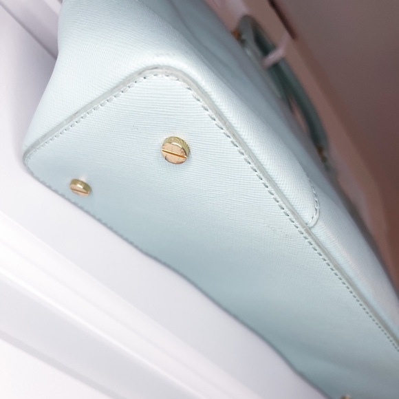 Tory Burch Robinson Dome Mint Green Leather Satchel - Picture 4 of 10